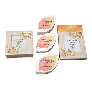 The Orange Tree Orange Blossom & Neroli Bath Set | Soap Bath Fizzer Epson Salt
